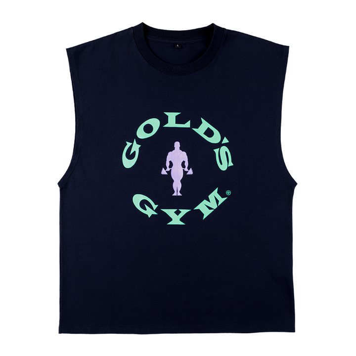 ゴールドジム スリーブレスTシャツ｜レトロカラー・数量限定